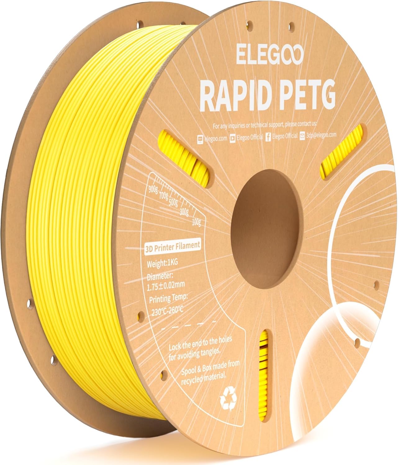Filamento PETG ELEGOO Rapid Amarillo