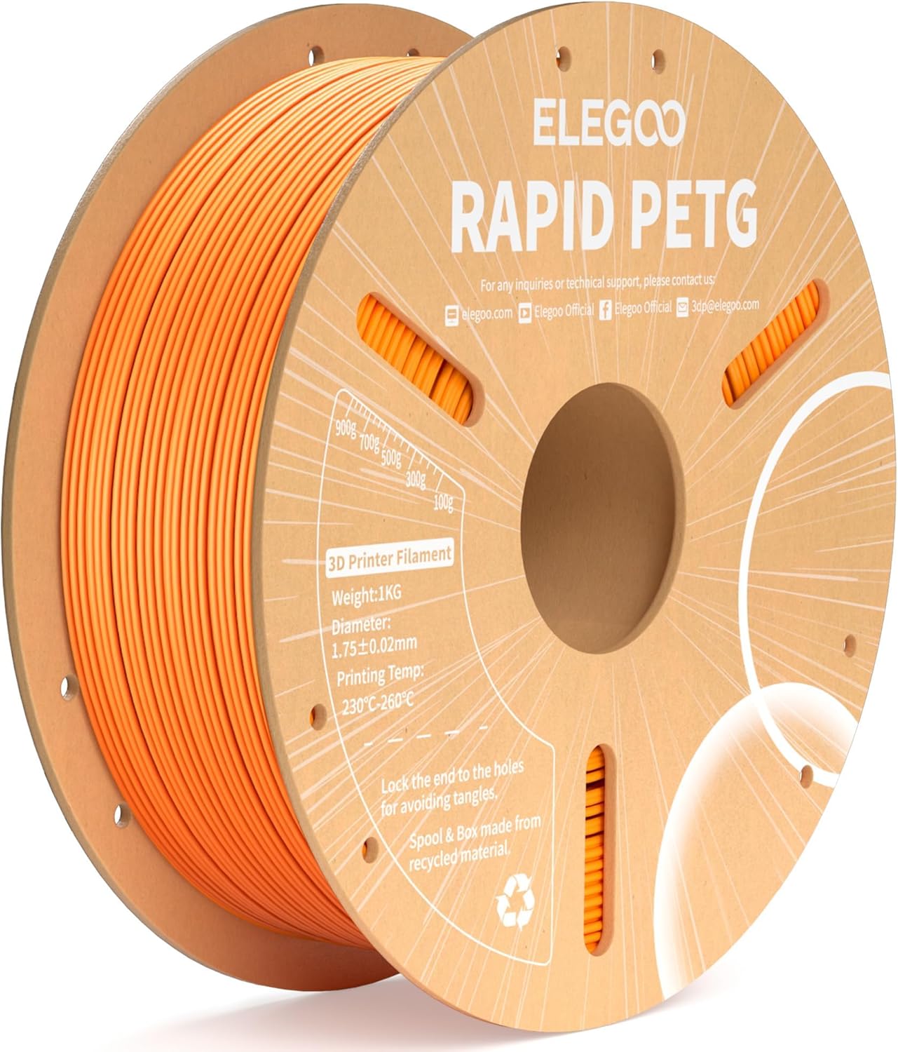 Filamento PETG ELEGOO Rapid Naranja