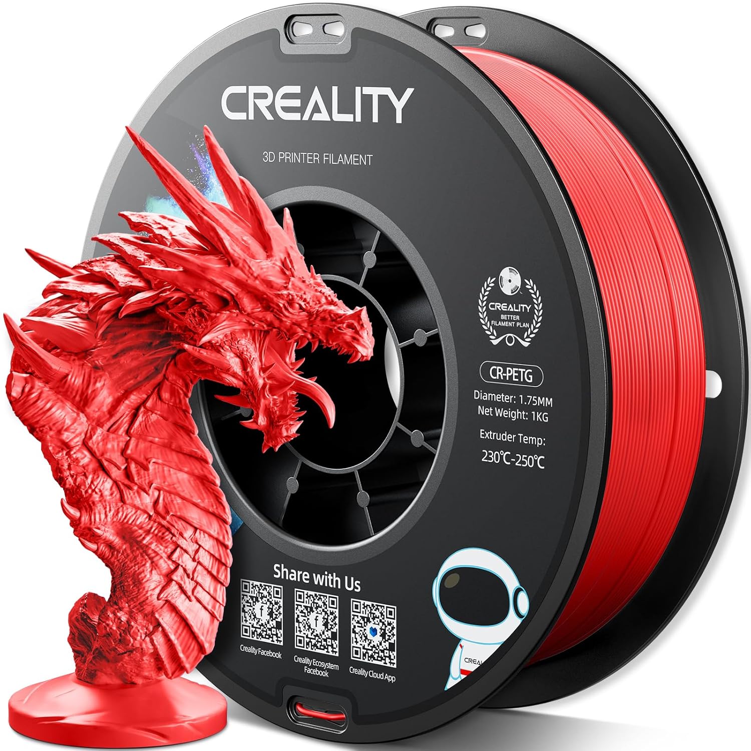 Filamento PETG CREALITY CR Rojo