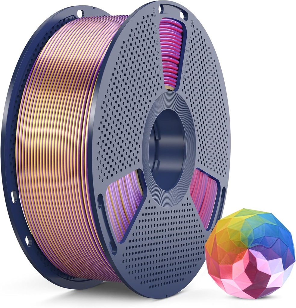 Filamento PLA+ SUNLU Azul Morado Rojo Dorado