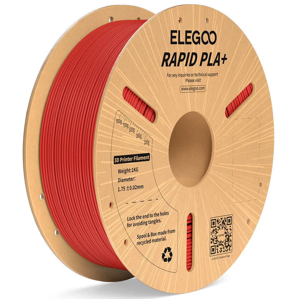 Filamento PLA+ ELEGOO Rapid Rojo